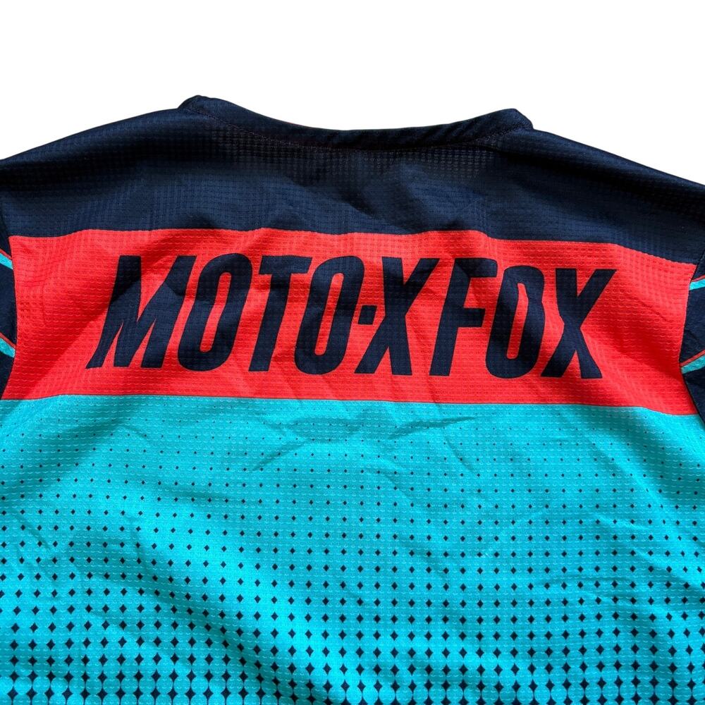 Fox Racing 180 Ladies Long Sleeve Jersey Motocross Dirt Bike Blue Orange - Picture 5 of 7